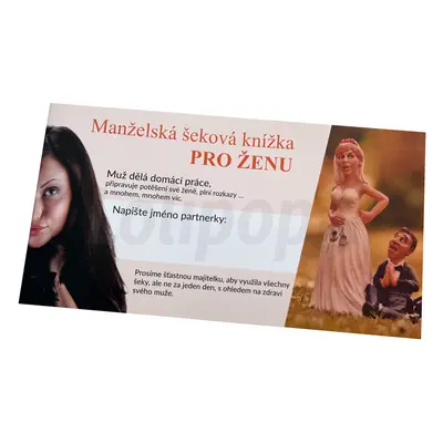 Šeková knížka pro manželku