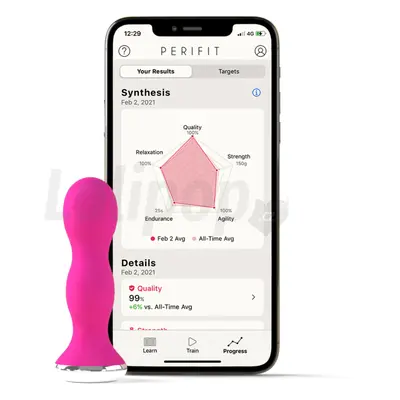 Perifit smart vibrátor na cvičení kegelových cviků růžový