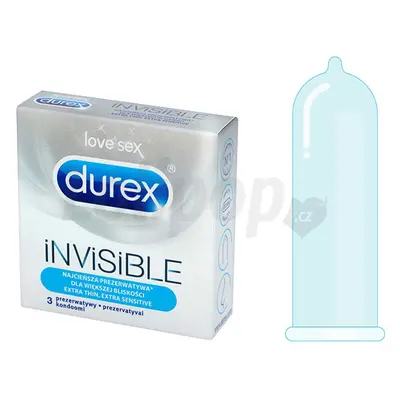 Durex Invisible - Extra tenké, extra citlivé 3 ks