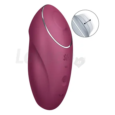 Satisfyer Tap and Climax 1 pulzační a vibrační stimulátor bordový