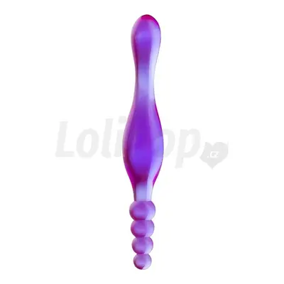 Seven Creations Smoothy Prober Clear Lavender - Dildo dvojité Unisex 20cm