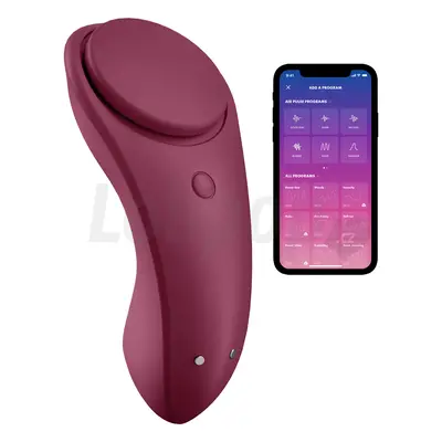 Satisfyer Sexy Secret Panty Vibrator Wine Red