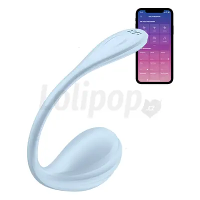 Satisfyer Smooth Petal smart nositelný kratší vibrátor modrý