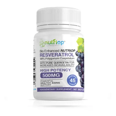 Nutriop - Velká Británie Resveratrol s Quercetinem 500 mg