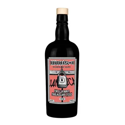 Warehouse #1 Overproof White Rum Trelawny Treasure Too VRW červený