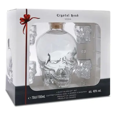 Vodka Crystal Head Original + 2sklo coctail gB 40%0.70l