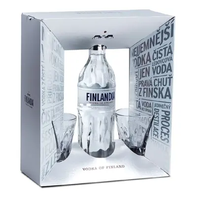 Vodka Finlandia čirá + 2sklo gB 40%0.70l