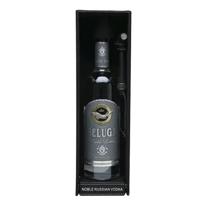 Vodka Beluga GOLD LINE + štěteček kožený obal 40%0.70l