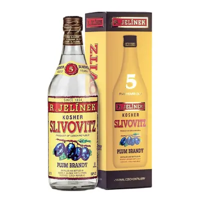 Jelínek Rudolf Slivovice Kosher zlatá 5y Jelínek 0.7l