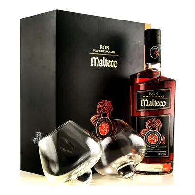 Rum Malteco 25y Panama + 2sklo gB 40%0.70l