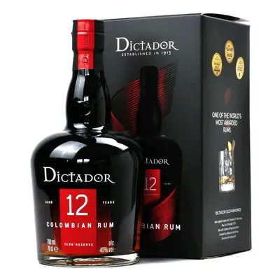 Rum Dictador 12y čirá lahev v krabičce 40%0.70l