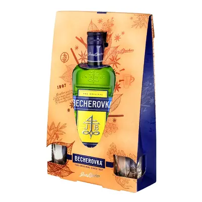 Becherovka se skleničkama 0.7l