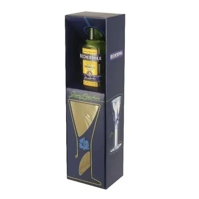 Becherovka miniaturka se skleničkou 0.05l