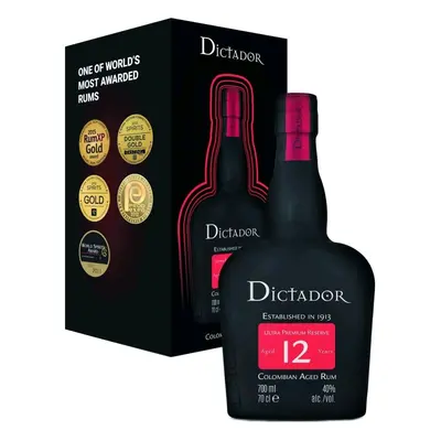 Rum Dictador 12y matná lahev gB 40%0.70l