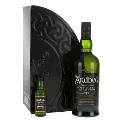 Whisky Ardbeg 10y Quadrant + miniatuka TIN 46%0.70l