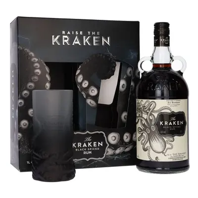 Kraken Black se skleničkou 1l