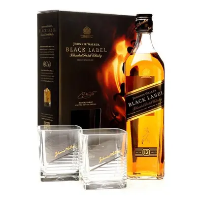 Johnnie Walker Black label se skleničkama 0.7l