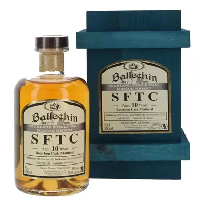 Whisky Ballechin SFTC 2010 Bourbon Cask 10y 55%0.50l