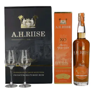 A.H Riise AH Riise XO Reserve Superior Cask + 2sklo gB 40%0.70l