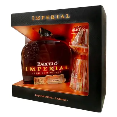 Rum Barcelo Imperial se skleničkama 0.7l