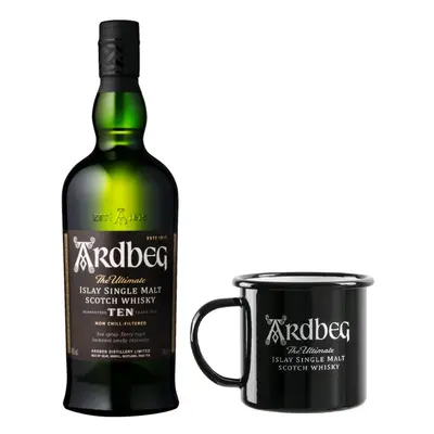 Whisky Ardbeg 10y TEN + plecháček gB 46%0.70l