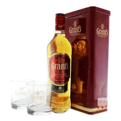 Whisky Grants + 2sklo v plechu 40%0.70l