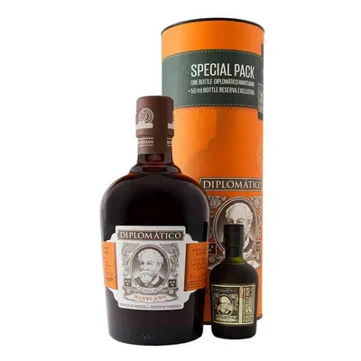 Diplomatico Mantuano 40% 0,7 l (dárkové balení miniatura Diplomático Reserva Exclusiva 0,05 l)) 