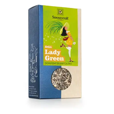 Svěží Lady Green bio, ochucený zelený čaj, 90 g syp.