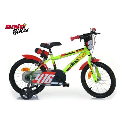 Dino bikes Dětské kolo zeleno-černé 16" 2020