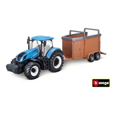 Bburago ASST 10cm Farm Tractor s vlečkou