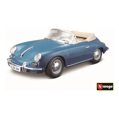 Bburago Porsche 356B Cabriolet 1961 modrá 1:18 - II. jakost