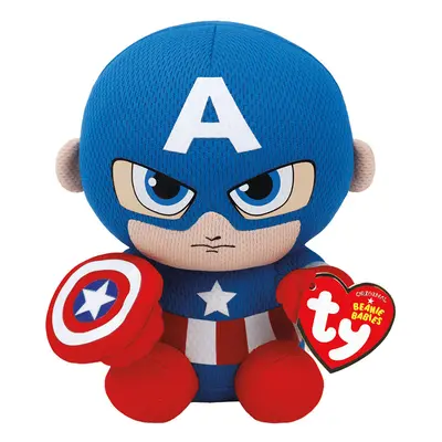 Beanie Babies Marvel CAPTAIN AMERICA, 15 cm (1)