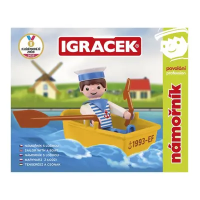 Igráček Námořník - figurka s lodičkou