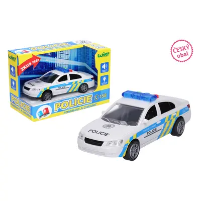 Auto policejní s efekty 15,5 cm - český obal