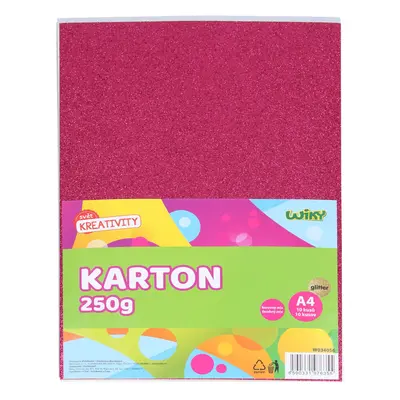 Karton A4 20,5x29,5 cm 10ks, glitter