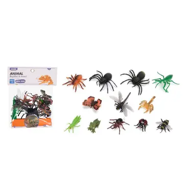 Zvířátka figurky hmyz set 12ks 10 cm