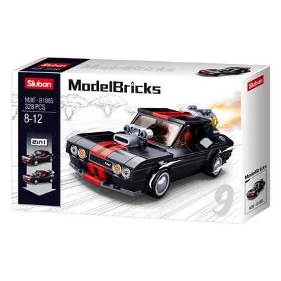 Sluban Model Bricks M38-B1085 Černý pouliční vůz 2v1