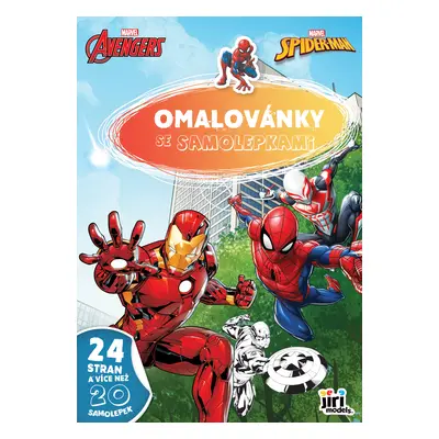 Omalovánky A4 se samolepkami Marvel