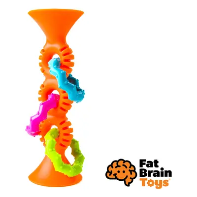 Fat Brain chrastítko pipSquiz Loops oranžové 15 cm