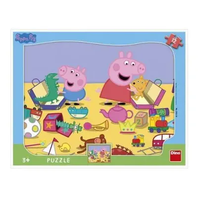 PEPPA PIG SI HRAJE 12 deskové tvary Puzzle