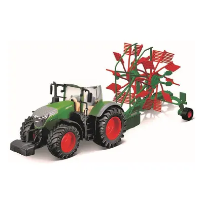 Bburago Farm 10cm Traktor Fendt 1050 Vario with Whirl Rake