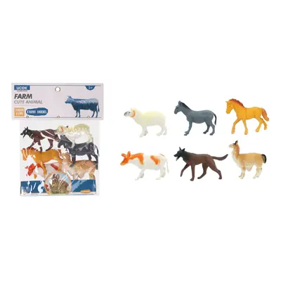 Zvířátka figurky farma 6ks set 10 cm