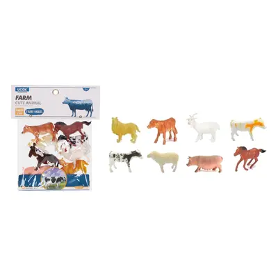 Zvířátka figurky farma 8 ks set 10 cm