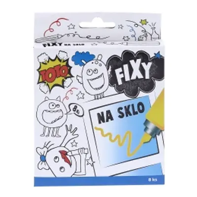 Fixy na sklo 8 barev