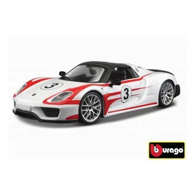 Bburago 1:24 Race Porsche 918 Weissach bílá 18-28009