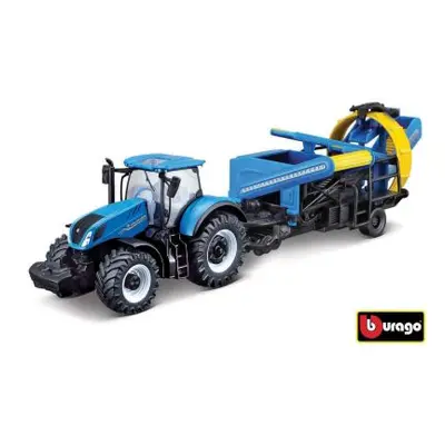 Bburago 10cm Farm tractor New Holland T7.315 s kultivátorem