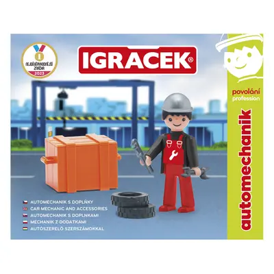 Igráček Automechanik - figurka s nářadím