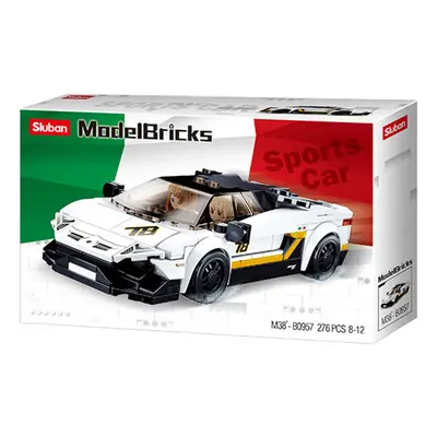 Sluban Model Bricks M38-B0957 Bílý italský sporťák