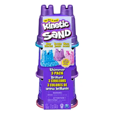 KINETIC SAND TŘI KELÍMKY TŘPYTIVÉHO PÍSKU