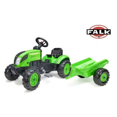 Falk Šlapací traktor 2057L Country Farmer s přívěsem - zelený